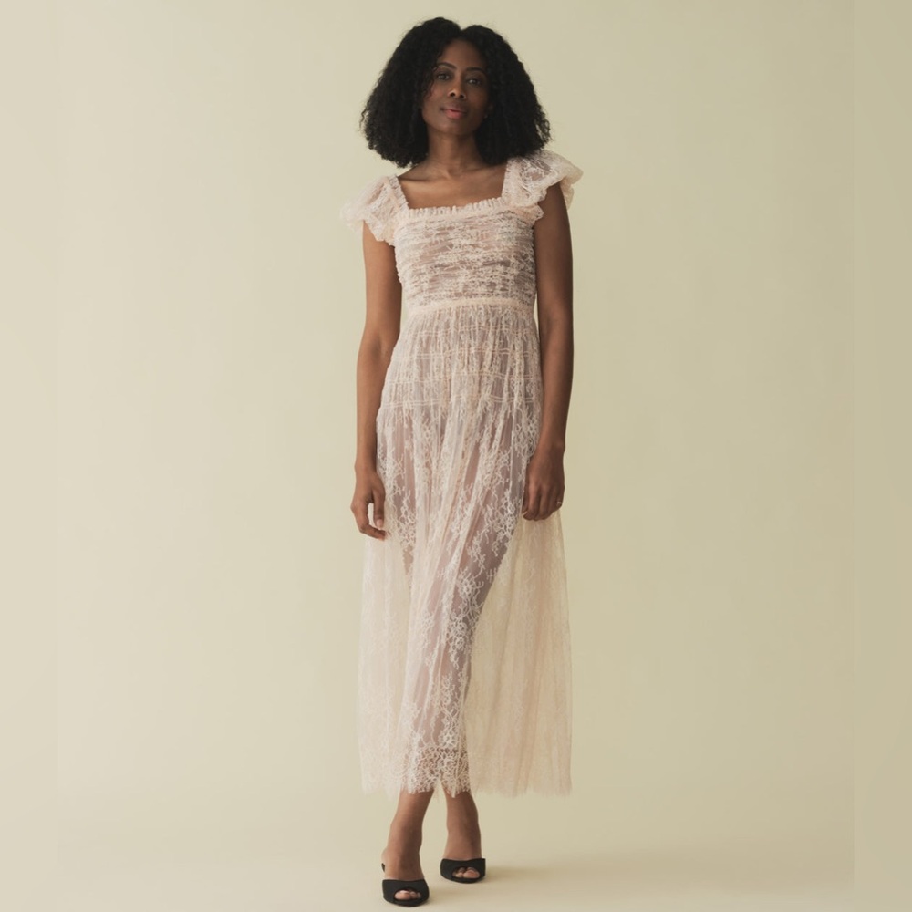 DOEN PAMELINA DRESS IN PETUNIA PINK LACE, size S, brand new, never worn. - Picture 1 of 15